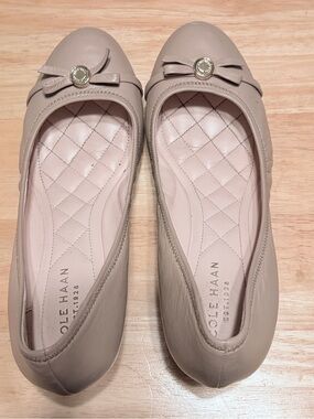 Cole Haan Nude Leather Tali Wedge - 6B